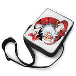 Cartoon Santa Claus Print Rectangular Crossbody Bag