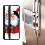 Cartoon Santa Claus Print Refrigerator Handle Covers