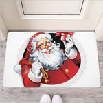 Cartoon Santa Claus Print Rubber Doormat