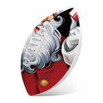 Cartoon Santa Claus Print Rugby Ball