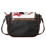 Cartoon Santa Claus Print Saddle Bag