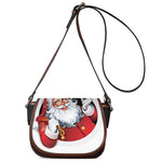 Cartoon Santa Claus Print Saddle Bag