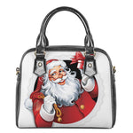 Cartoon Santa Claus Print Shoulder Handbag