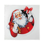 Cartoon Santa Claus Print Silk Bandana