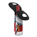 Cartoon Santa Claus Print Single Neoprene Wine Tote