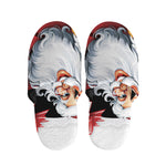 Cartoon Santa Claus Print Slippers