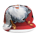 Cartoon Santa Claus Print Snapback Cap