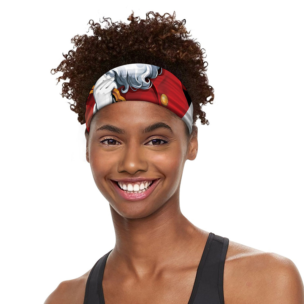 Cartoon Santa Claus Print Sports Headband