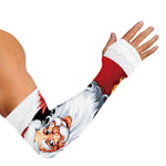 Cartoon Santa Claus Print Sun Protection Arm Sleeves