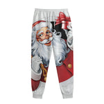 Cartoon Santa Claus Print Sweatpants