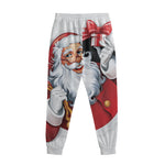 Cartoon Santa Claus Print Sweatpants