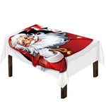 Cartoon Santa Claus Print Tablecloth