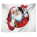 Cartoon Santa Claus Print Tapestry