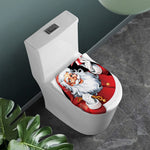Cartoon Santa Claus Print Toilet Lid Cover