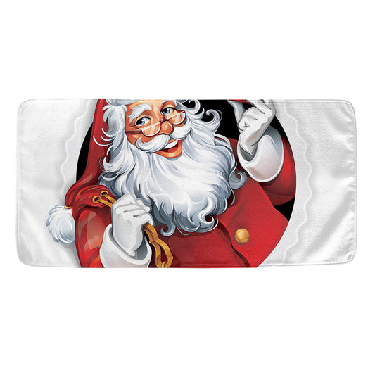 Cartoon Santa Claus Print Towel