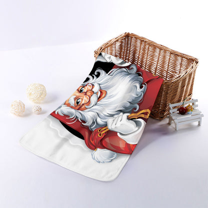 Cartoon Santa Claus Print Towel
