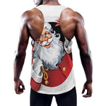 Cartoon Santa Claus Print Training Tank Top