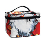 Cartoon Santa Claus Print Travel Makeup Bag