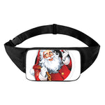 Cartoon Santa Claus Print Waist Bag