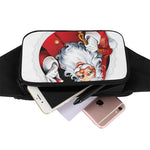 Cartoon Santa Claus Print Waist Bag