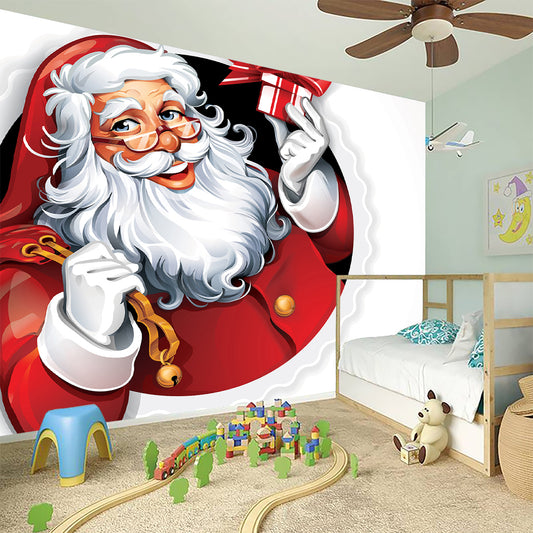 Cartoon Santa Claus Print Wall Sticker