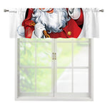 Cartoon Santa Claus Print Window Valance