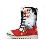 Cartoon Santa Claus Print Winter Boots