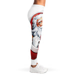 Cartoon Santa Claus Print Women's Leggings