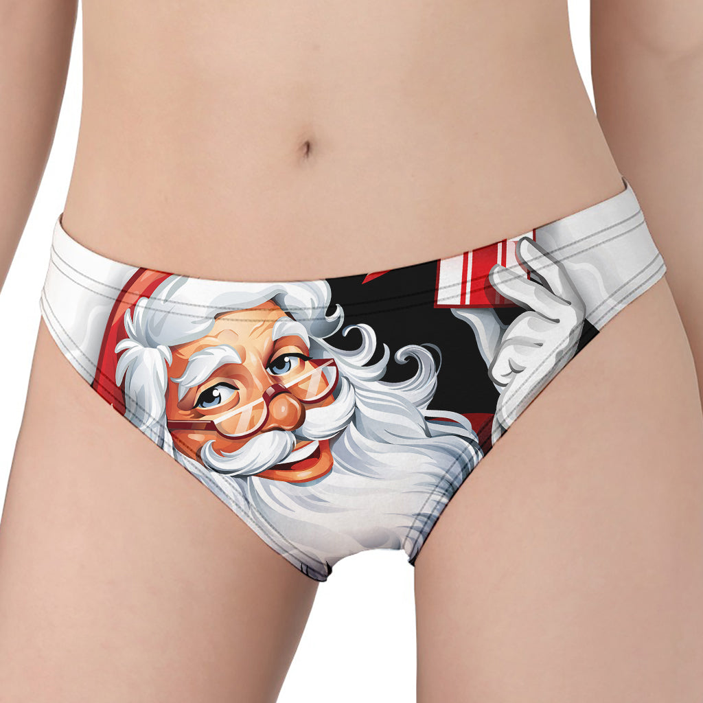Cartoon Santa Claus Print Women's Panties