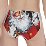 Cartoon Santa Claus Print Women's Panties