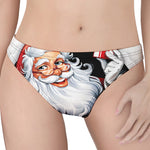 Cartoon Santa Claus Print Women's Thong