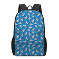 Cartoon Shark Pattern Print 17 Inch Backpack