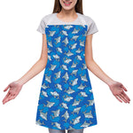 Cartoon Shark Pattern Print Adjustable Apron