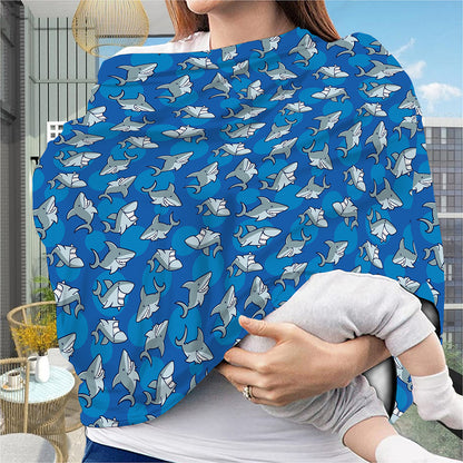 Cartoon Shark Pattern Print Baby Seat Cover