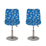 Cartoon Shark Pattern Print Bar Stool Covers