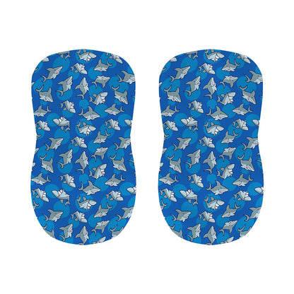 Cartoon Shark Pattern Print Bar Stool Covers