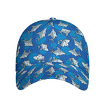 Cartoon Shark Pattern Print Baseball Cap