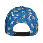 Cartoon Shark Pattern Print Baseball Cap