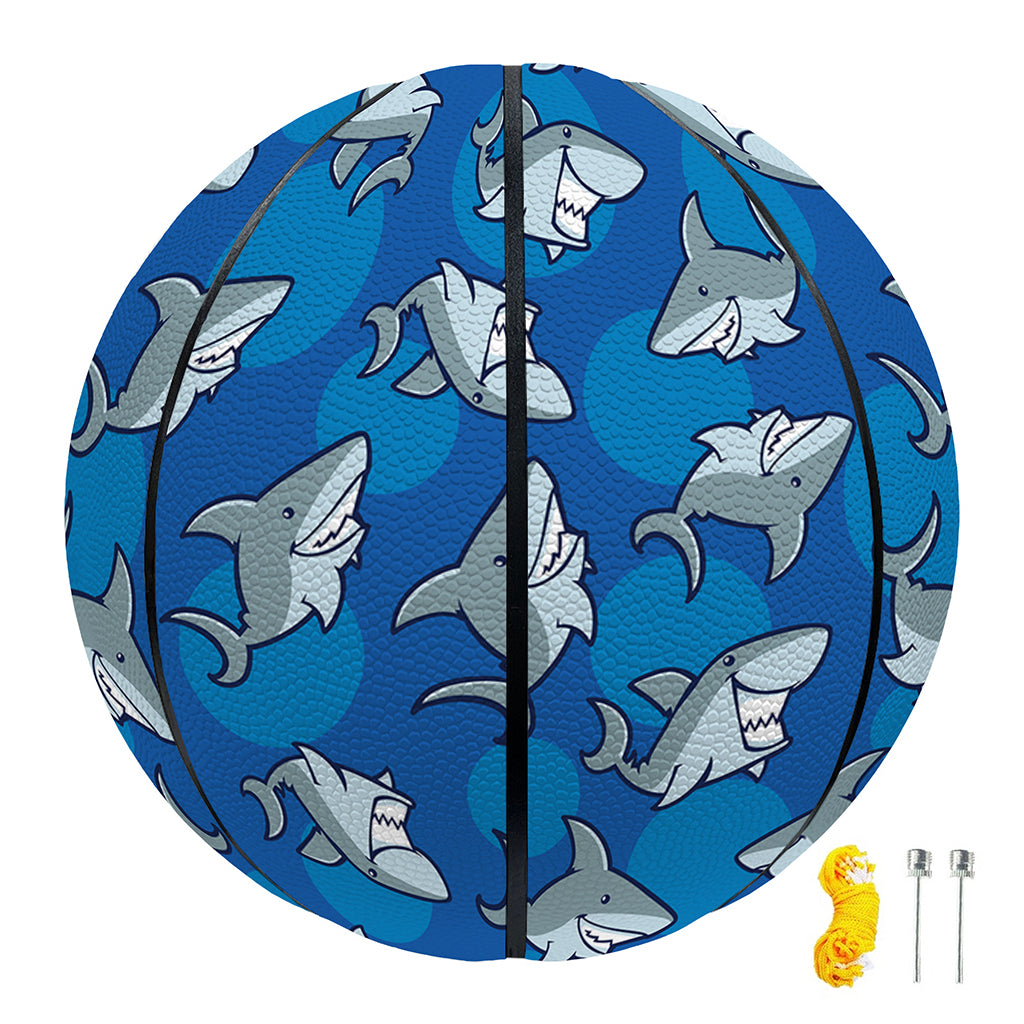Cartoon Shark Pattern Print Basketball