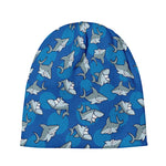 Cartoon Shark Pattern Print Beanie