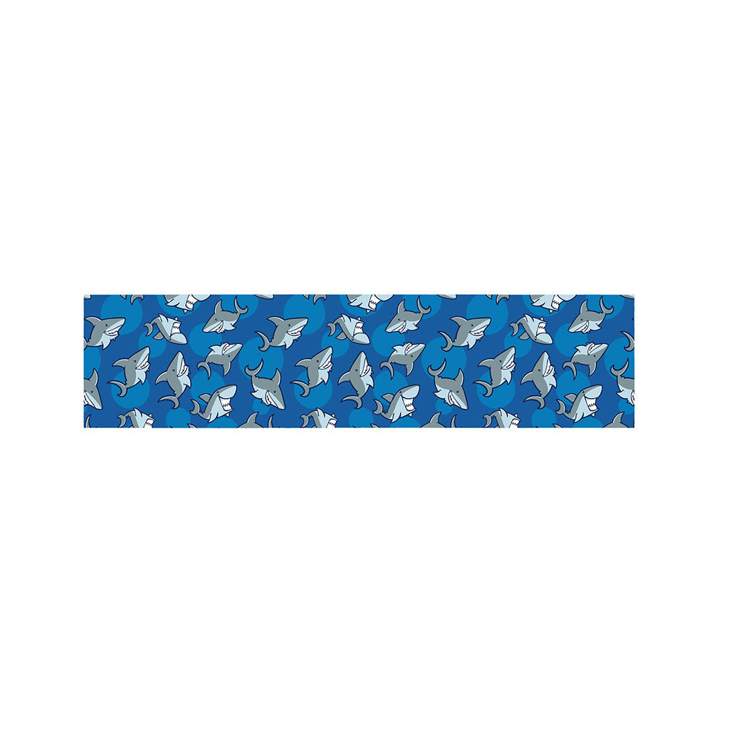 Cartoon Shark Pattern Print Bed Runner