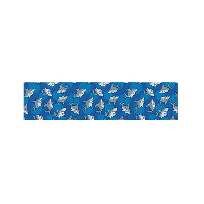 Cartoon Shark Pattern Print Bed Runner