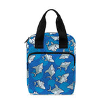 Cartoon Shark Pattern Print Bible Tote Bag
