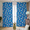 Cartoon Shark Pattern Print Dimout Pencil Pleat Curtains