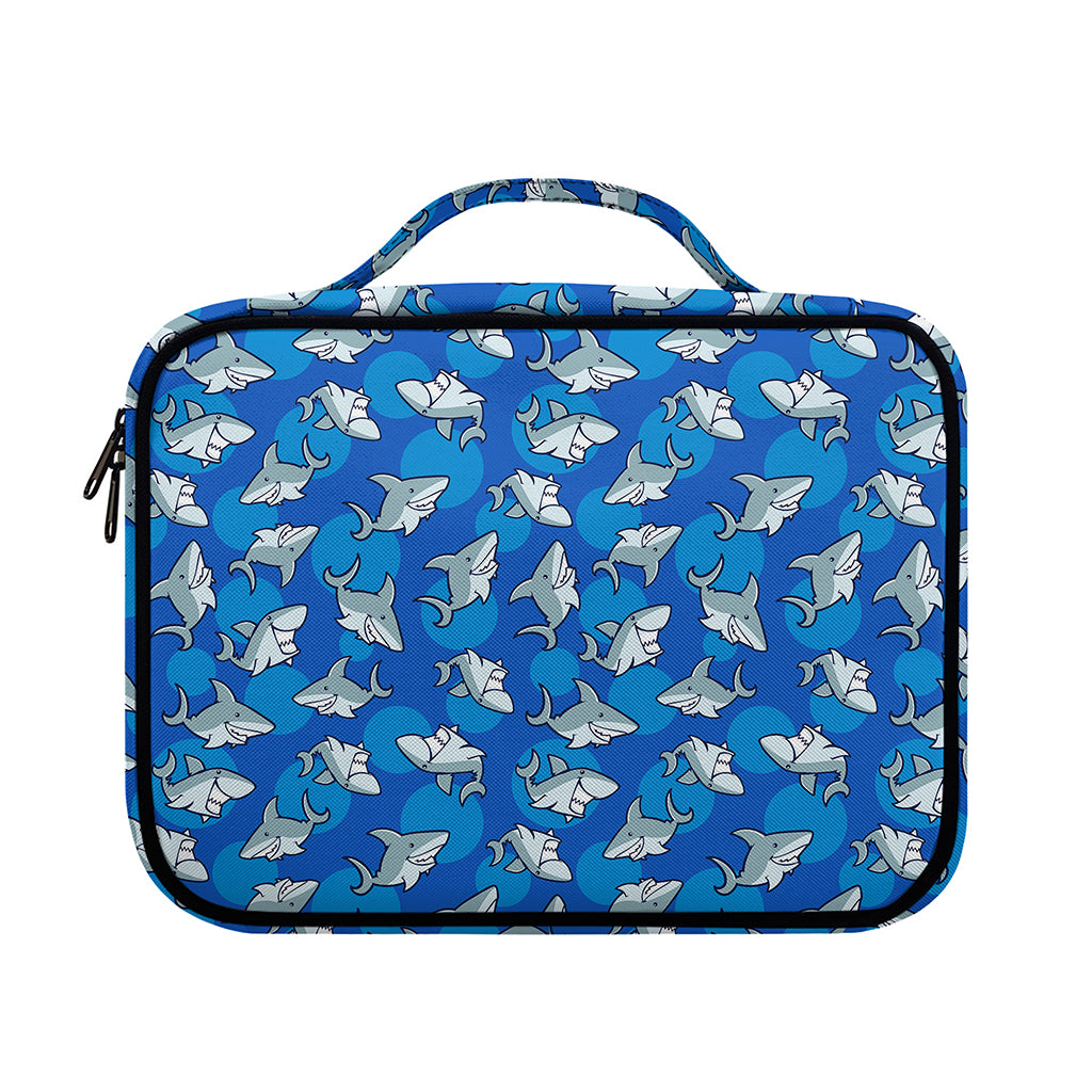 Cartoon Shark Pattern Print Briefcase Bible Bag
