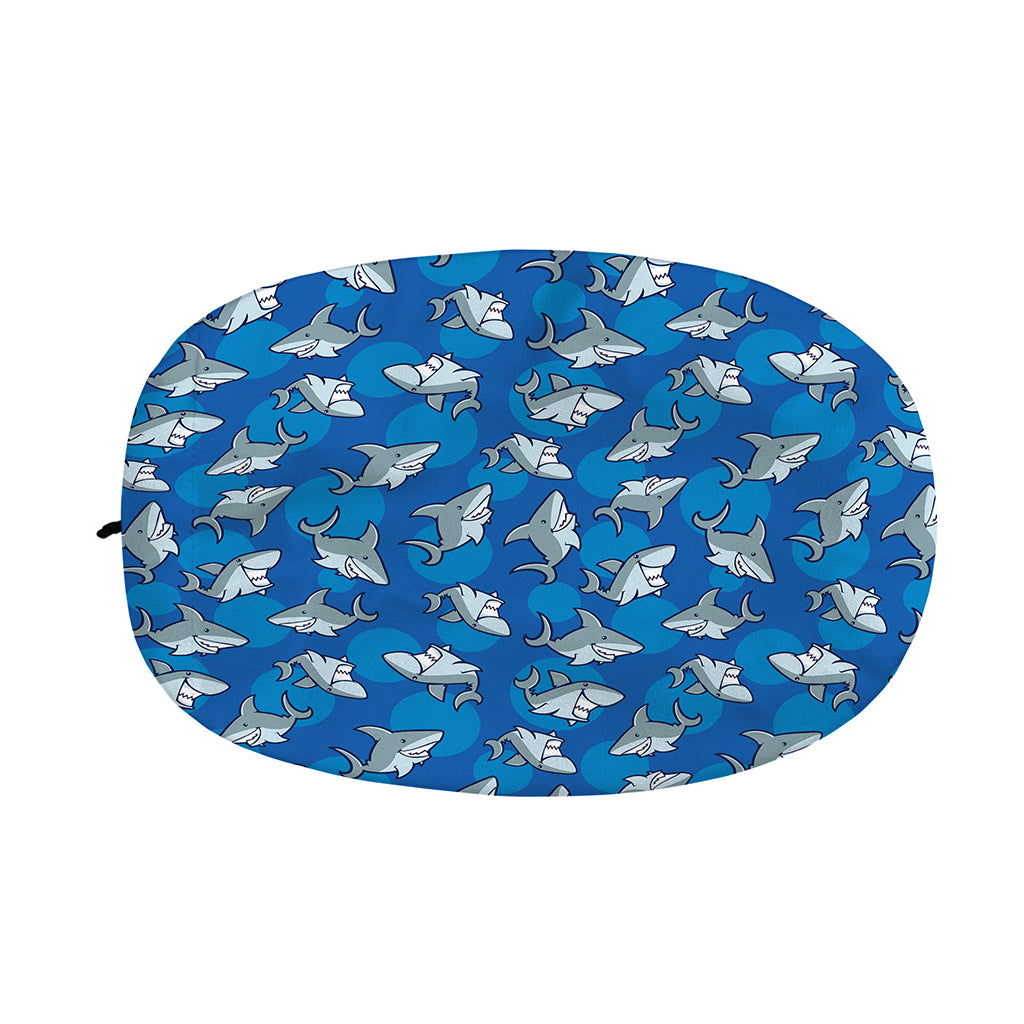 Cartoon Shark Pattern Print Car Side Mirror Covers
