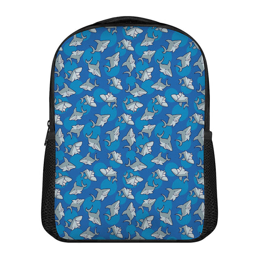 Cartoon Shark Pattern Print Casual Backpack