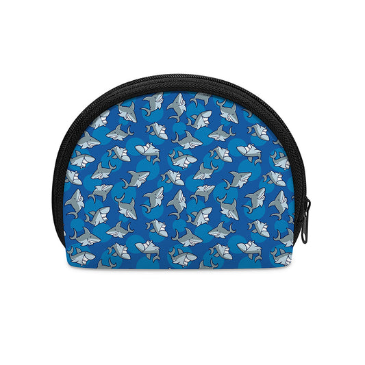 Cartoon Shark Pattern Print Coin Purse