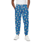 Cartoon Shark Pattern Print Cotton Pants