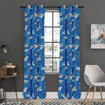 Cartoon Shark Pattern Print Curtain